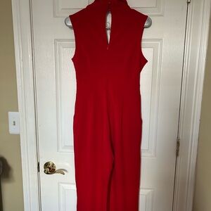 Sleeveless Red Jumpsuit - Sophisticated Women's One-Piece